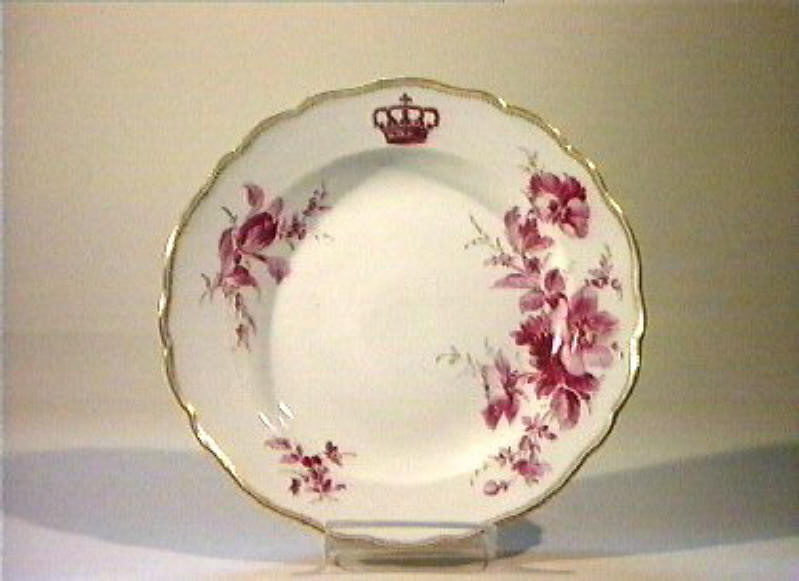 motivi decorativi floreali (piatto) - manifattura di Meissen (sec. XIX)