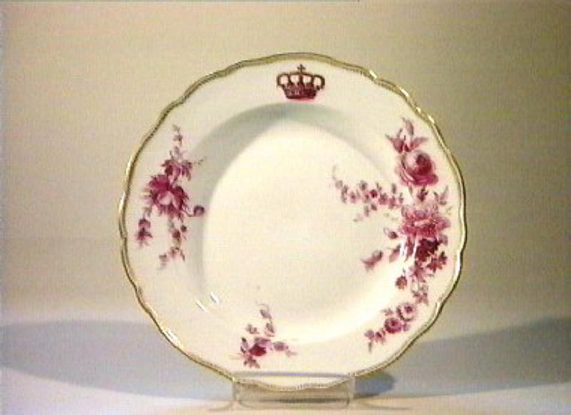 motivi decorativi floreali (piatto) - manifattura di Meissen (sec. XIX)