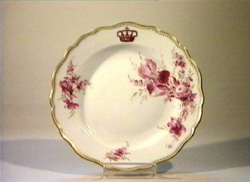 motivi decorativi floreali (piatto) - manifattura di Meissen (sec. XIX)