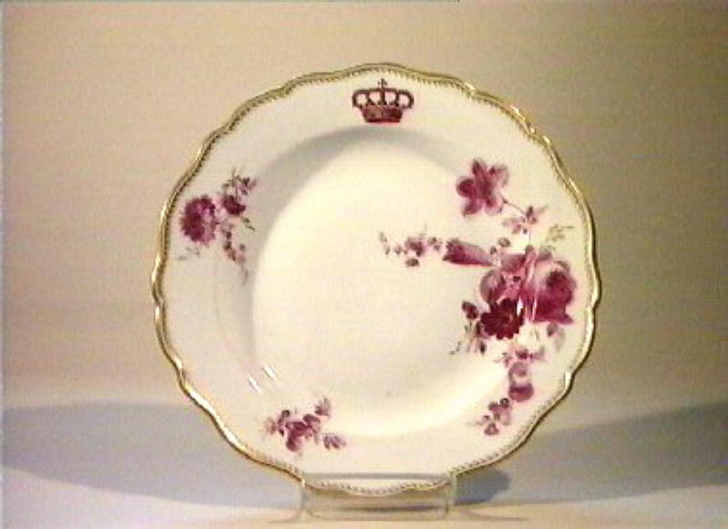 motivi decorativi floreali (piatto) - manifattura di Meissen (sec. XIX)