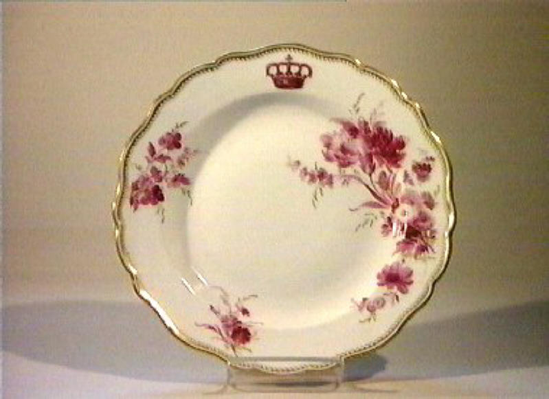 motivi decorativi floreali (piatto) - manifattura di Meissen (sec. XIX)