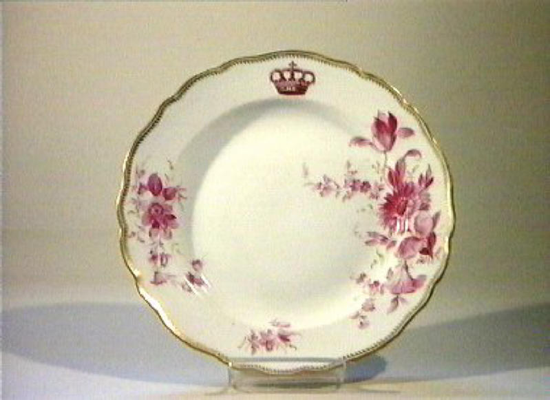 motivi decorativi floreali (piatto) - manifattura di Meissen (sec. XIX)