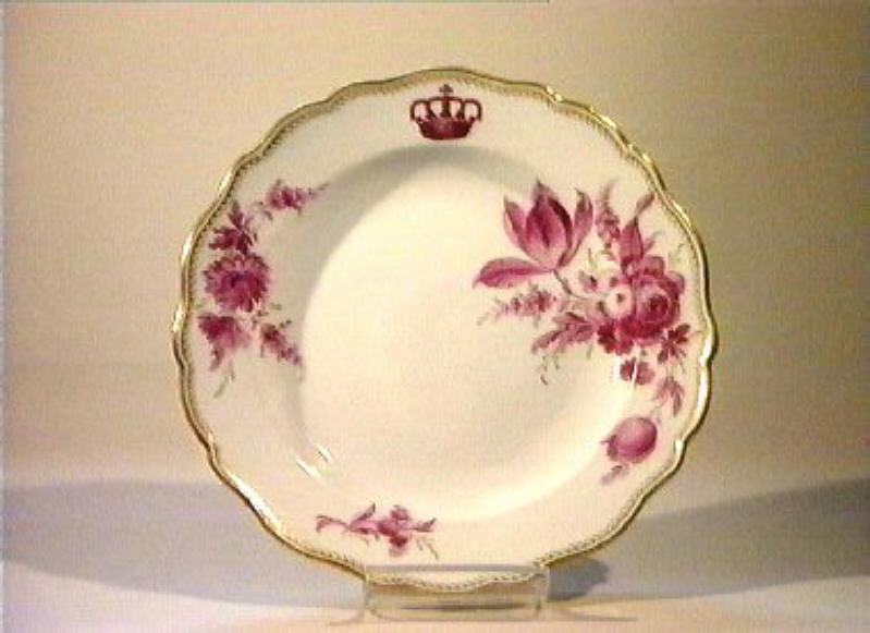 motivi decorativi floreali (piatto) - manifattura di Meissen (sec. XIX)