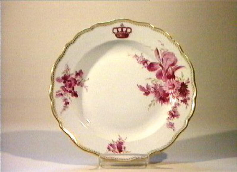 motivi decorativi floreali (piatto) - manifattura di Meissen (sec. XIX)