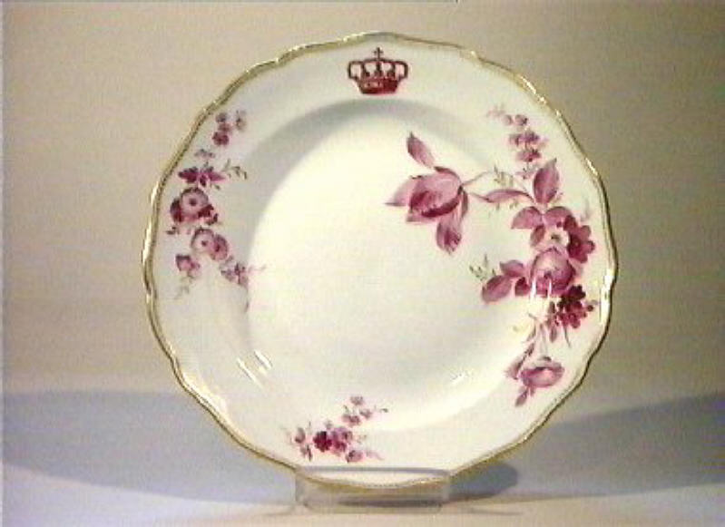 motivi decorativi floreali (piatto) - manifattura di Meissen (sec. XIX)