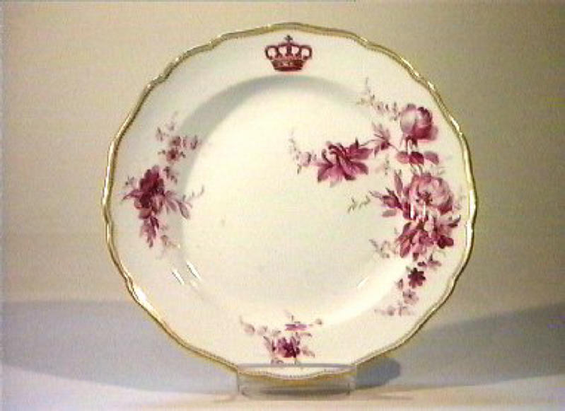 motivi decorativi floreali (piatto) - manifattura di Meissen (sec. XIX)