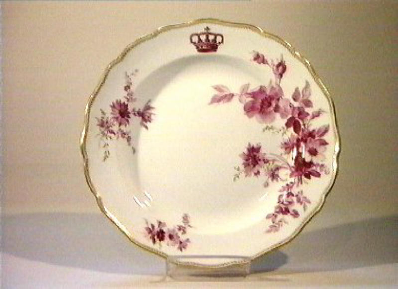 motivi decorativi floreali (piatto) - manifattura di Meissen (sec. XIX)