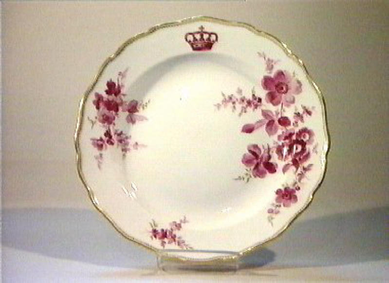 motivi decorativi floreali (piatto) - manifattura di Meissen (sec. XIX)