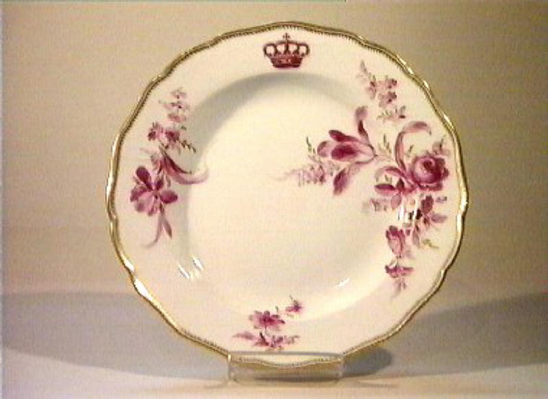 motivi decorativi floreali (piatto) - manifattura di Meissen (sec. XIX)