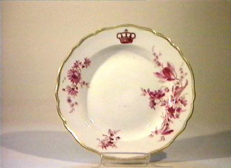 motivi decorativi floreali (piatto) - manifattura di Meissen (sec. XIX)