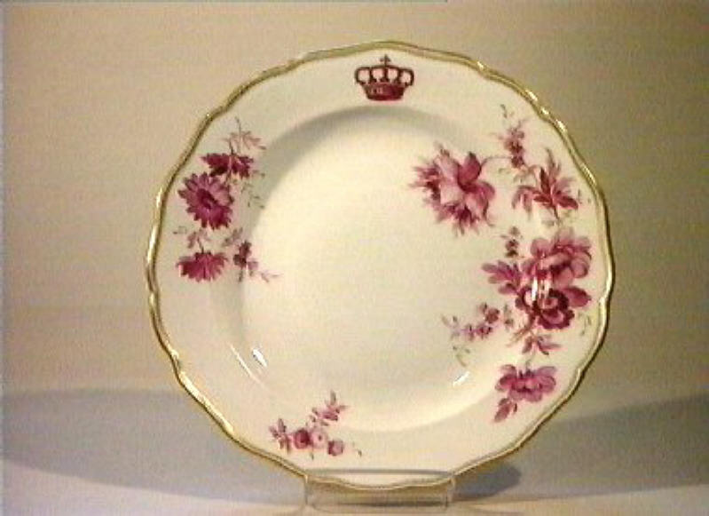 motivi decorativi floreali (piatto) - manifattura di Meissen (sec. XIX)