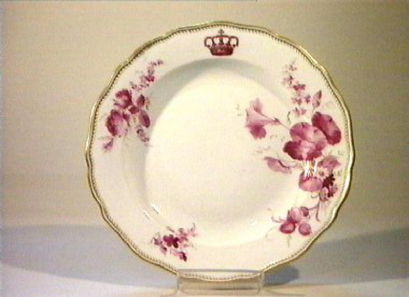 motivi decorativi floreali (piatto) - manifattura di Meissen (sec. XIX)