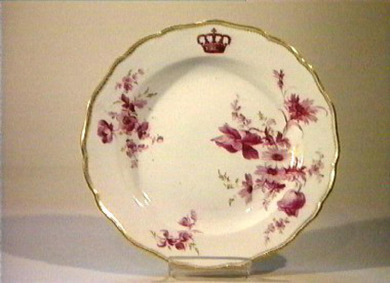 motivi decorativi floreali (piatto) - manifattura di Meissen (sec. XIX)