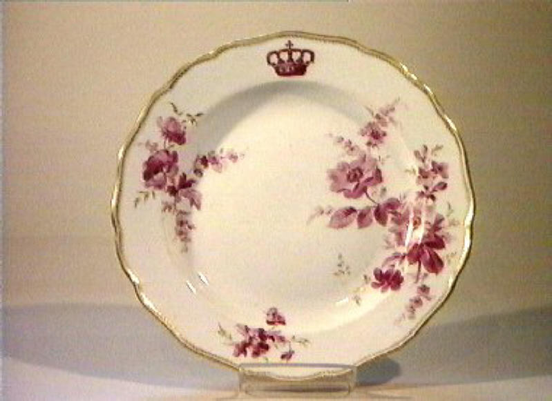 motivi decorativi floreali (piatto) - manifattura di Meissen (sec. XIX)