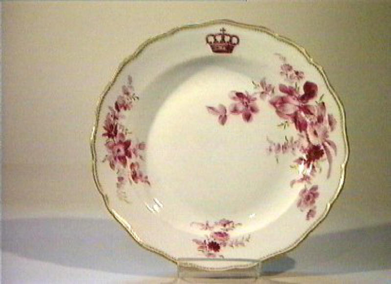 motivi decorativi floreali (piatto) - manifattura di Meissen (sec. XIX)