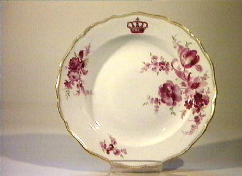 motivi decorativi floreali (piatto) - manifattura di Meissen (sec. XIX)