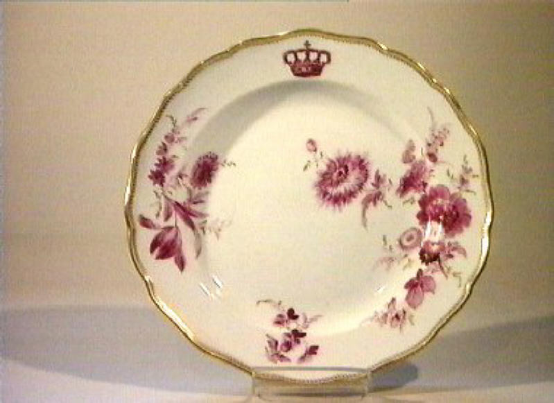 motivi decorativi floreali (piatto) - manifattura di Meissen (sec. XIX)