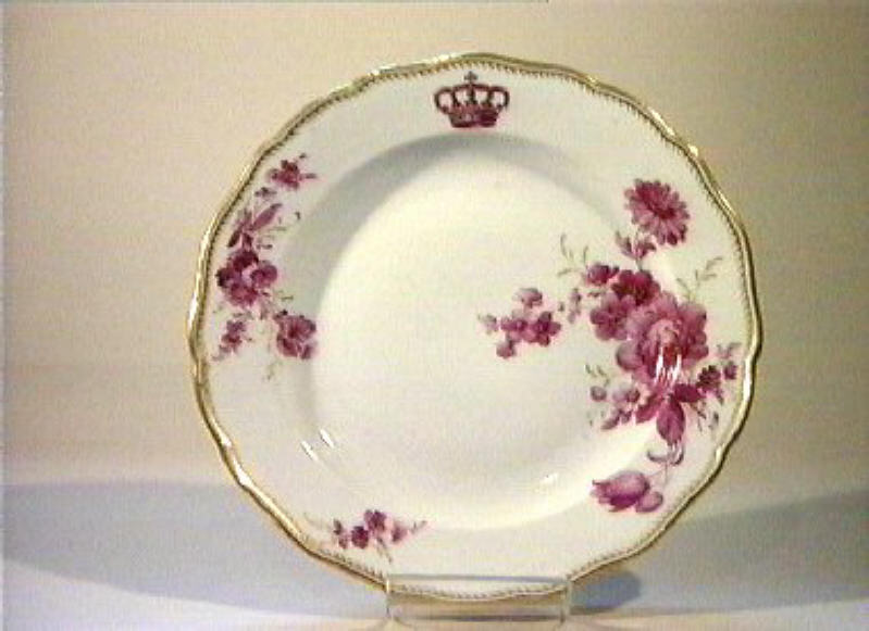 motivi decorativi floreali (piatto) - manifattura di Meissen (sec. XIX)