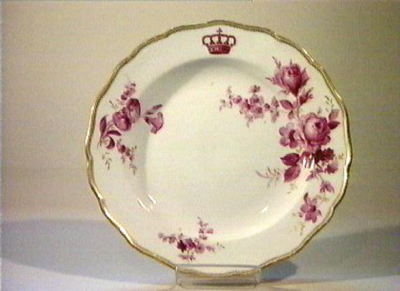 motivi decorativi floreali (piatto) - manifattura di Meissen (sec. XIX)