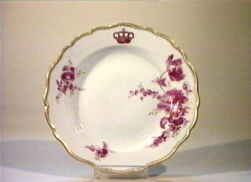 motivi decorativi floreali (piatto) - manifattura di Meissen (sec. XIX)