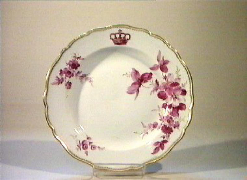 motivi decorativi floreali (piatto) - manifattura di Meissen (sec. XIX)