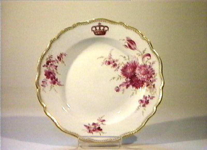 motivi decorativi floreali (piatto) - manifattura di Meissen (sec. XIX)