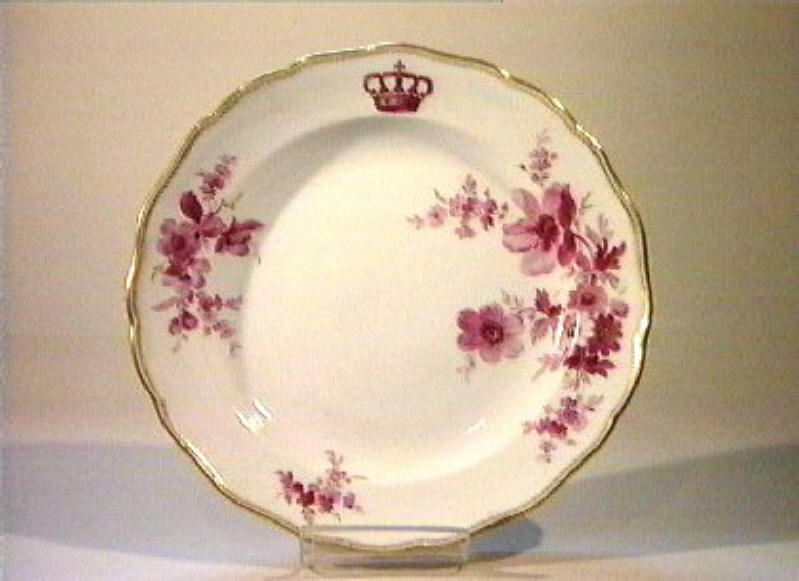 motivi decorativi floreali (piatto) - manifattura di Meissen (sec. XIX)