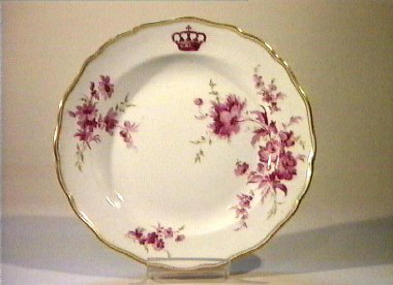 motivi decorativi floreali (piatto) - manifattura di Meissen (sec. XIX)