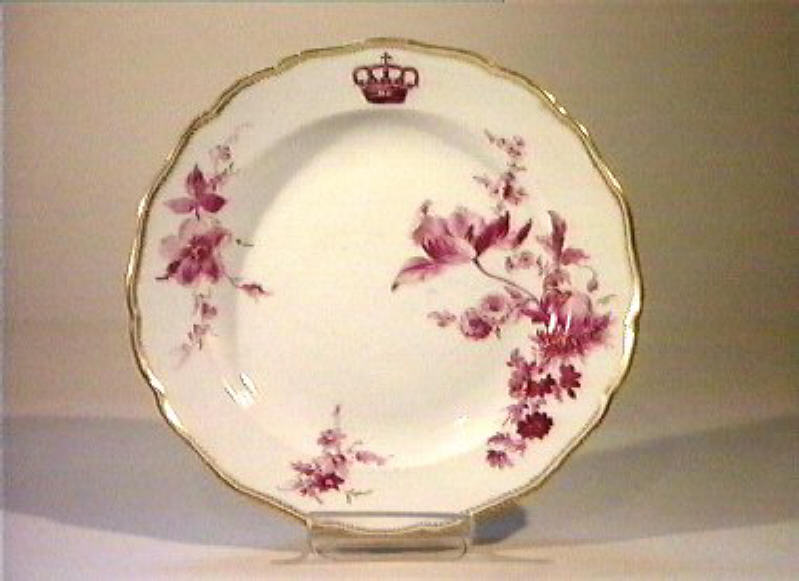 motivi decorativi floreali (piatto) - manifattura di Meissen (sec. XIX)