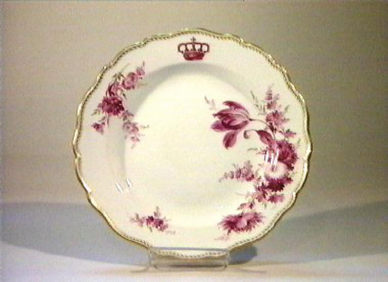 motivi decorativi floreali (piatto) - manifattura di Meissen (sec. XIX)