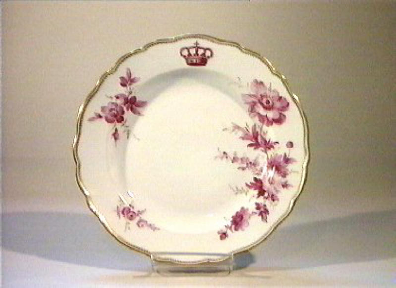 motivi decorativi floreali (piatto) - manifattura di Meissen (sec. XIX)