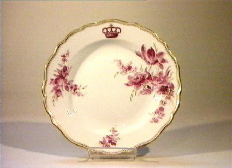 motivi decorativi floreali (piatto) - manifattura di Meissen (sec. XIX)