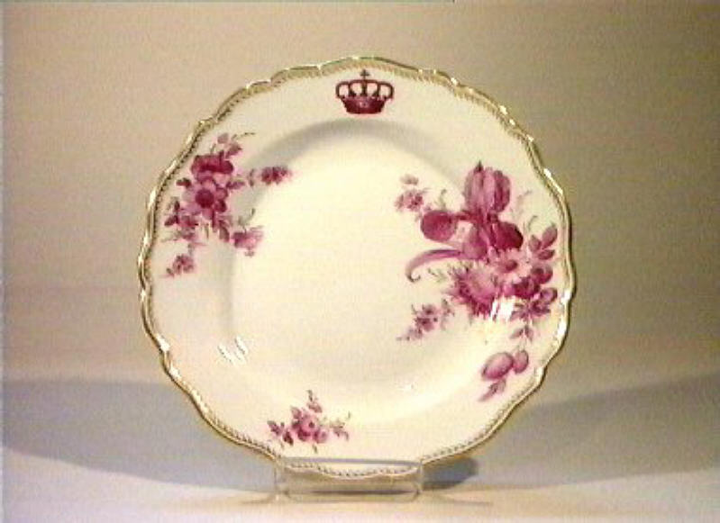 motivi decorativi floreali (piatto) - manifattura di Meissen (sec. XIX)