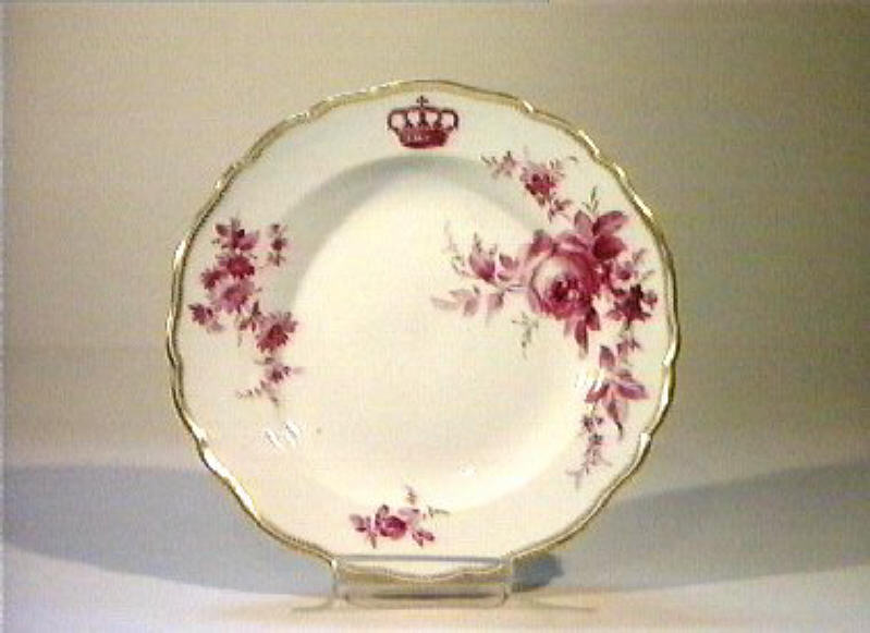 motivi decorativi floreali (piatto) - manifattura di Meissen (sec. XIX)