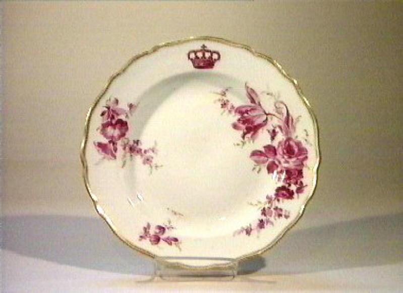 motivi decorativi floreali (piatto) - manifattura di Meissen (sec. XIX)