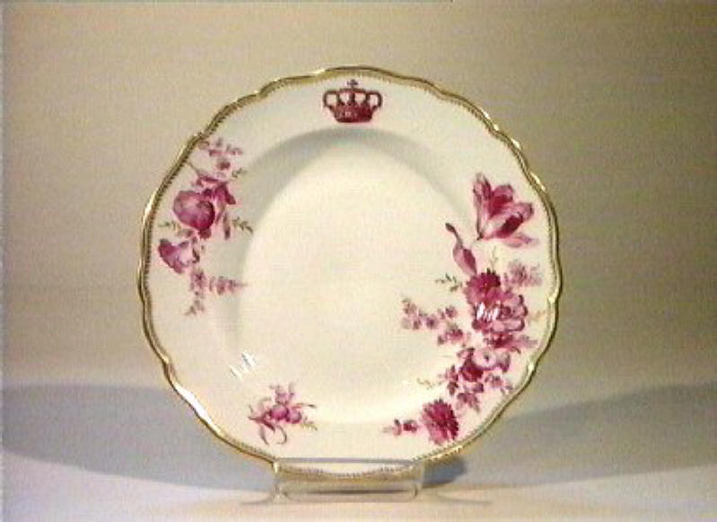 motivi decorativi floreali (piatto) - manifattura di Meissen (sec. XIX)