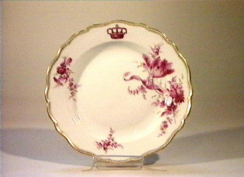 motivi decorativi floreali (piatto) - manifattura di Meissen (sec. XIX)