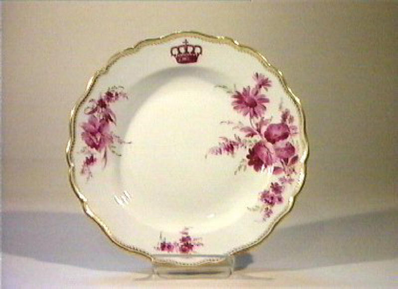 motivi decorativi floreali (piatto) - manifattura di Meissen (sec. XIX)