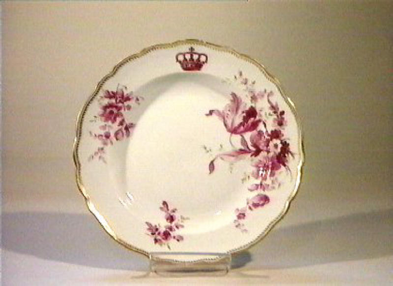 motivi decorativi floreali (piatto) - manifattura di Meissen (sec. XIX)