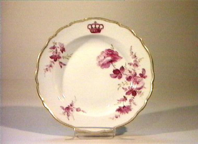 motivi decorativi floreali (piatto) - manifattura di Meissen (sec. XIX)