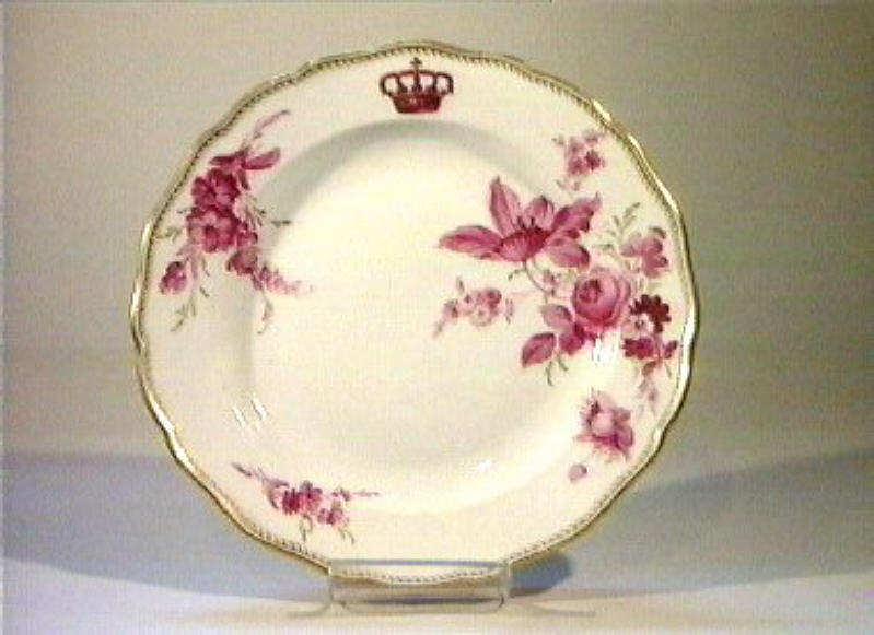 motivi decorativi floreali (piatto) - manifattura di Meissen (sec. XIX)