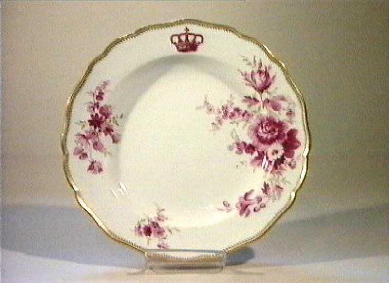 motivi decorativi floreali (piatto) - manifattura di Meissen (sec. XIX)