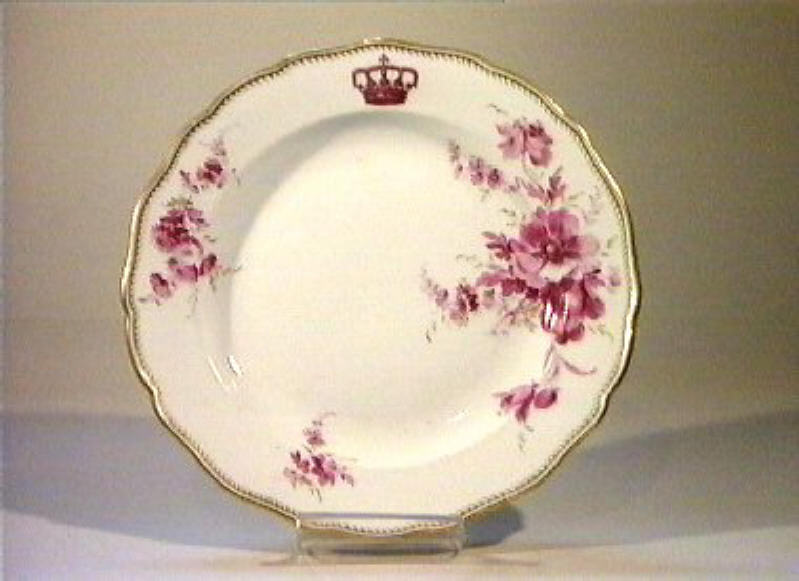 motivi decorativi floreali (piatto) - manifattura di Meissen (sec. XIX)