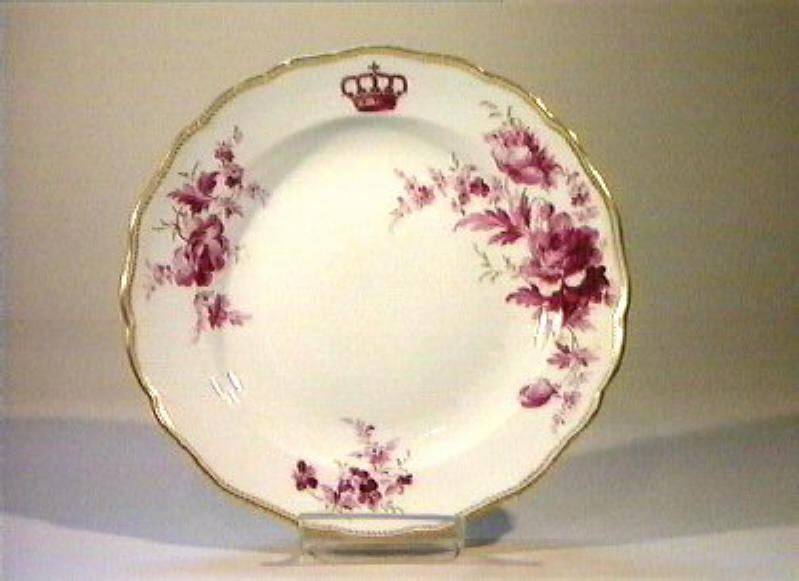 motivi decorativi floreali (piatto) - manifattura di Meissen (sec. XIX)