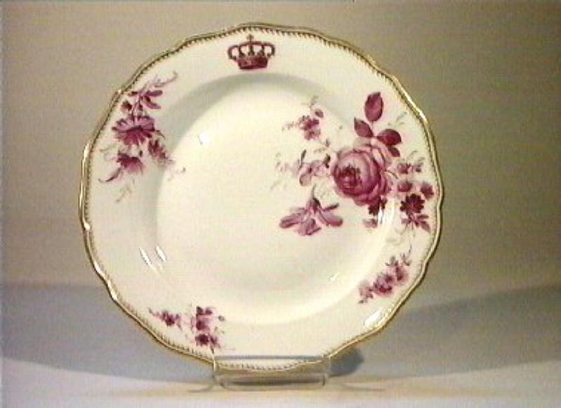 motivi decorativi floreali (piatto) - manifattura di Meissen (sec. XIX)