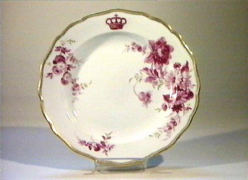 motivi decorativi floreali (piatto) - manifattura di Meissen (sec. XIX)