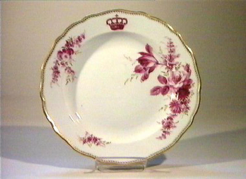 motivi decorativi floreali (piatto) - manifattura di Meissen (sec. XIX)