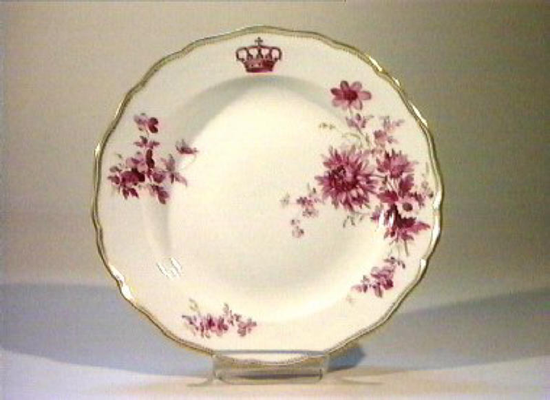 motivi decorativi floreali (piatto) - manifattura di Meissen (sec. XIX)