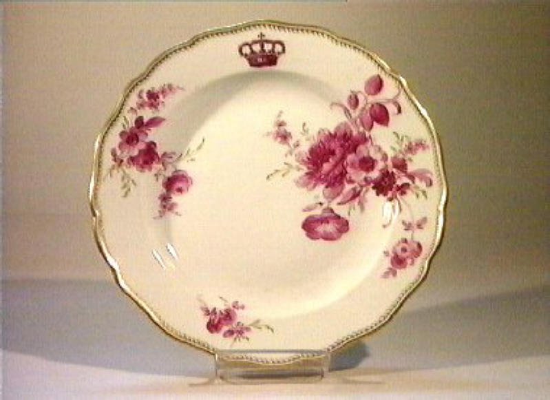 motivi decorativi floreali (piatto) - manifattura di Meissen (sec. XIX)