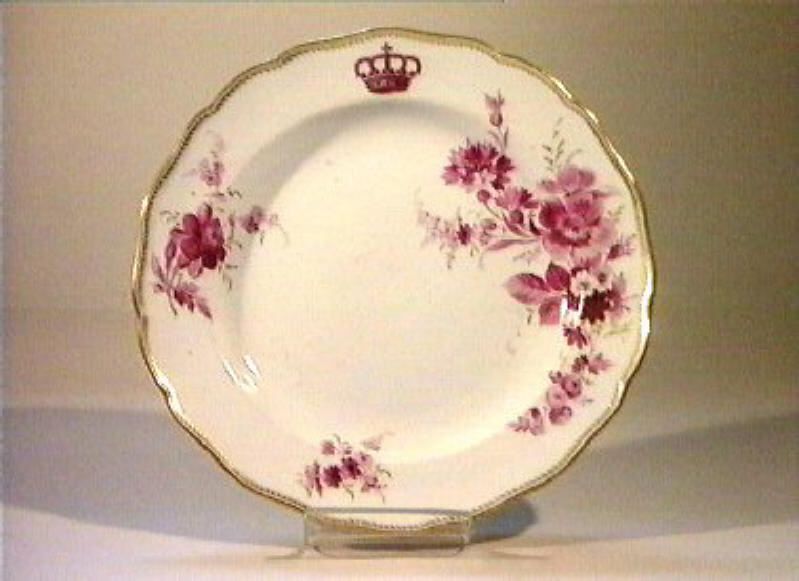 motivi decorativi floreali (piatto) - manifattura di Meissen (sec. XIX)